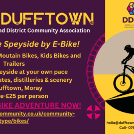 Cycling trail sign near Dufftown